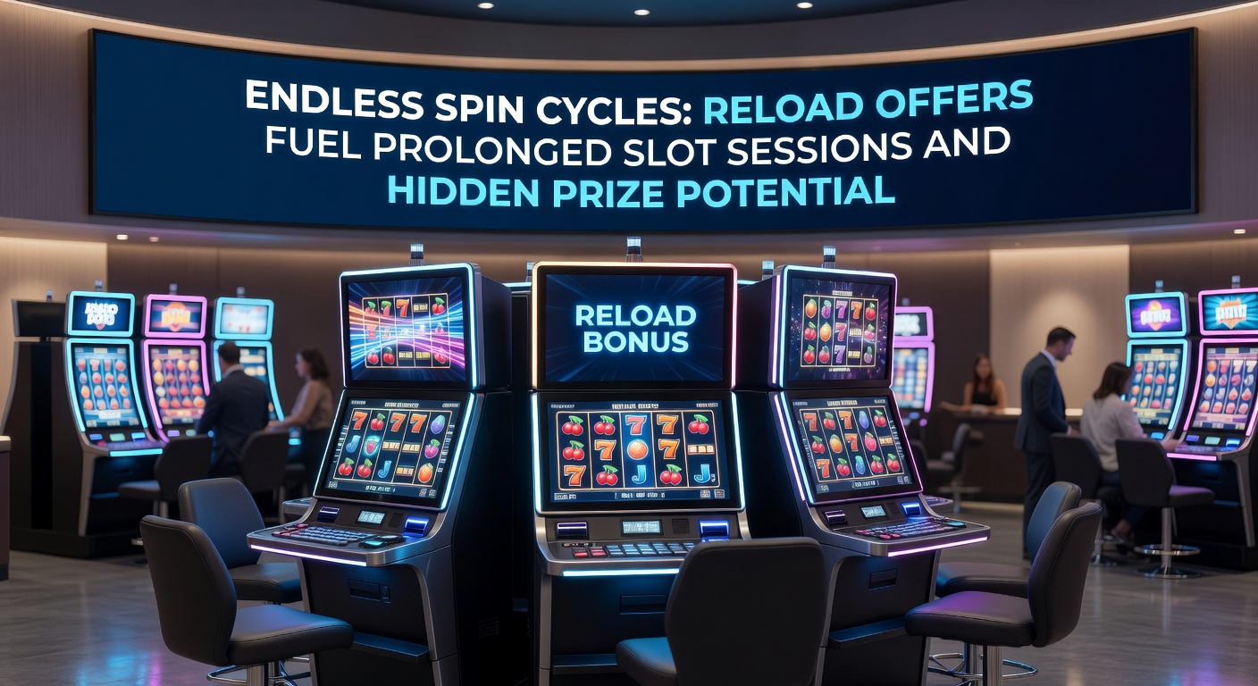 Player's hand tapping a mobile screen to claim a reload bonus amid cascading slot wins and rising jackpot meters, capturing the thrill of sustained sessions
