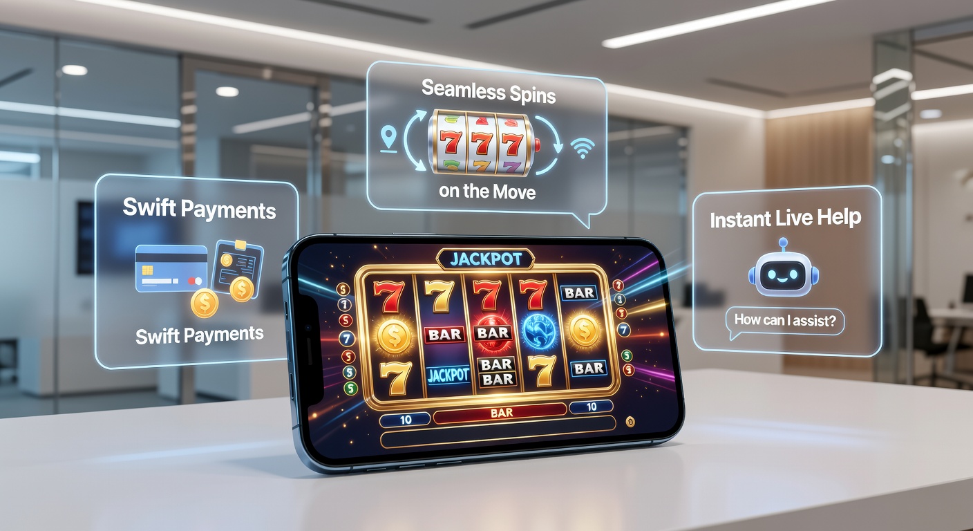 Close-up of a chat interface on a mobile device showing real-time support conversation alongside a slot game payout screen, highlighting instant assistance during play