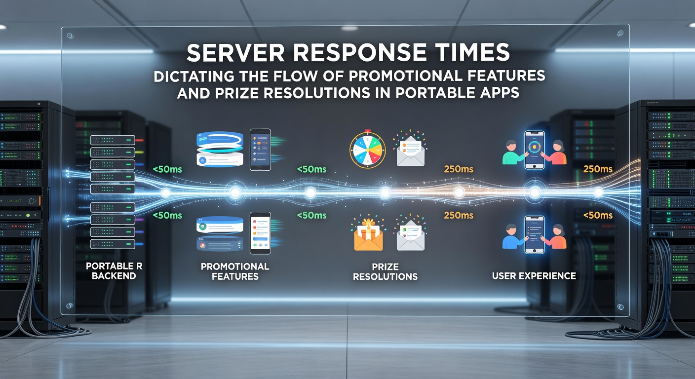 Backend dashboard view highlighting response time logs linked to promotional feature triggers and jackpot confirmations